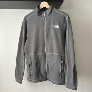 North Face Men’s Gray Zip Sweatshirt Size M